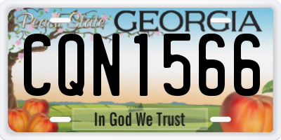 GA license plate CQN1566
