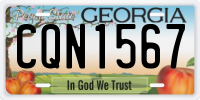 GA license plate CQN1567