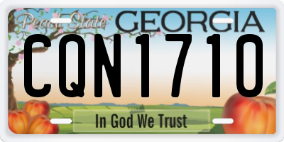 GA license plate CQN1710