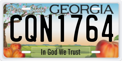 GA license plate CQN1764