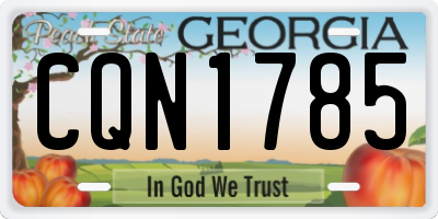 GA license plate CQN1785