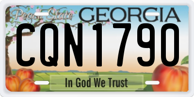GA license plate CQN1790