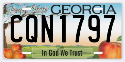 GA license plate CQN1797