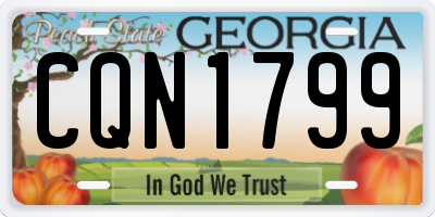 GA license plate CQN1799
