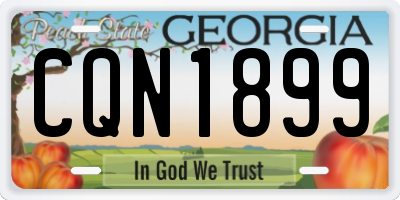GA license plate CQN1899