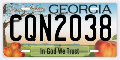 GA license plate CQN2038