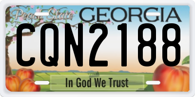 GA license plate CQN2188