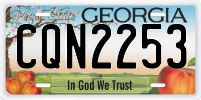 GA license plate CQN2253