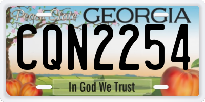 GA license plate CQN2254