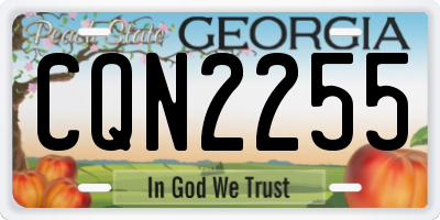 GA license plate CQN2255