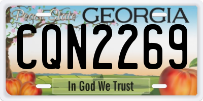 GA license plate CQN2269