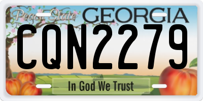GA license plate CQN2279