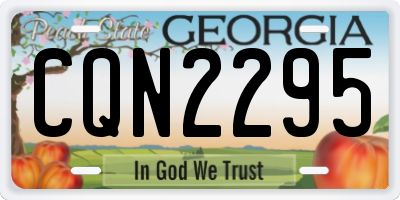 GA license plate CQN2295