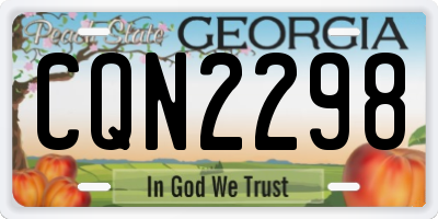 GA license plate CQN2298
