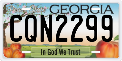 GA license plate CQN2299