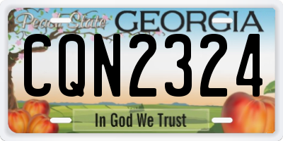 GA license plate CQN2324