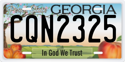 GA license plate CQN2325