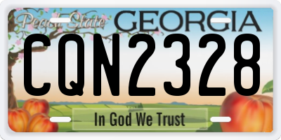 GA license plate CQN2328