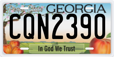 GA license plate CQN2390