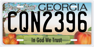 GA license plate CQN2396