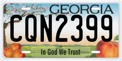 GA license plate CQN2399
