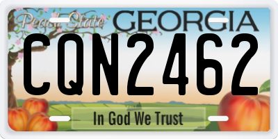 GA license plate CQN2462