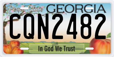 GA license plate CQN2482