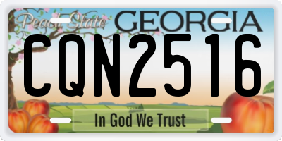GA license plate CQN2516