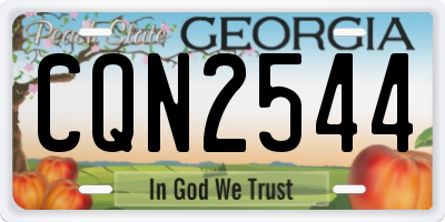 GA license plate CQN2544