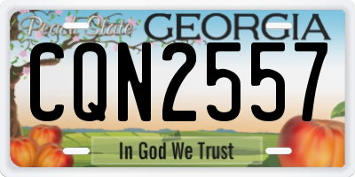 GA license plate CQN2557