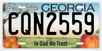 GA license plate CQN2559