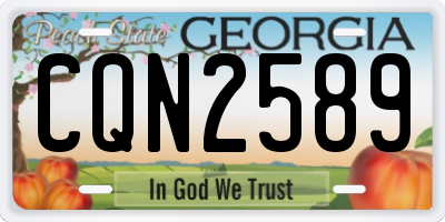 GA license plate CQN2589