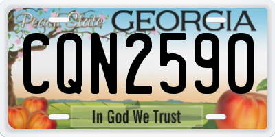 GA license plate CQN2590