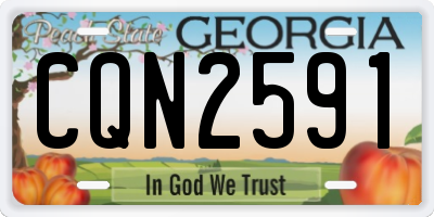 GA license plate CQN2591