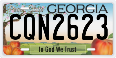 GA license plate CQN2623