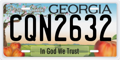GA license plate CQN2632