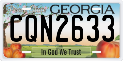 GA license plate CQN2633