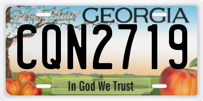 GA license plate CQN2719