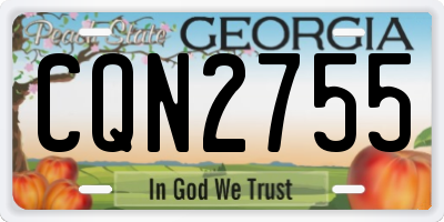 GA license plate CQN2755