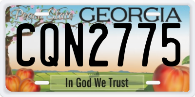 GA license plate CQN2775
