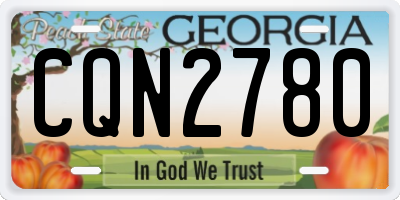 GA license plate CQN2780