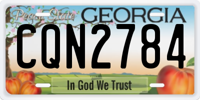 GA license plate CQN2784