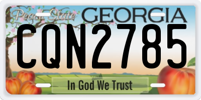 GA license plate CQN2785