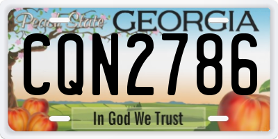GA license plate CQN2786