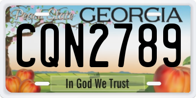 GA license plate CQN2789