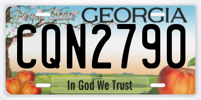 GA license plate CQN2790