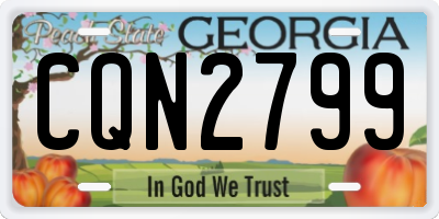 GA license plate CQN2799
