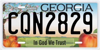 GA license plate CQN2829