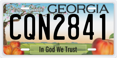 GA license plate CQN2841