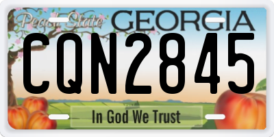 GA license plate CQN2845